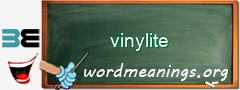 WordMeaning blackboard for vinylite